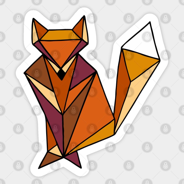 Geometric Fox Orange Palette Sticker by HLeslie Design